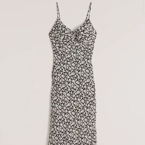 Abercrombie & Fitch Knot-Front Slip Midi Dress XS